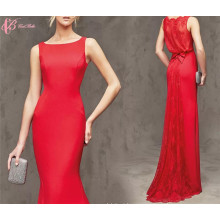 Alibaba Wholesale Lace Applique Sereia das mulheres Red Evening Dresses